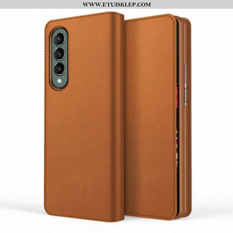 Etui Na Telefon do Samsung Galaxy Z Fold 3 5G Etui Folio Skóra Dwoinowa W Dotyku